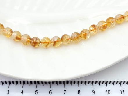 Цитрин круглый 8мм 25шт/нить - Рукоделкино Товары для творчества Фурнитура для украшений