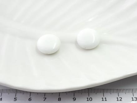 Агат таблетка круглая, белая 13*2мм, 2шт/уп - Рукоделкино Товары для творчества Фурнитура для украшений
