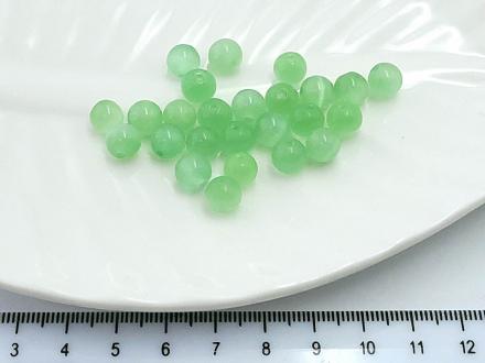 Кошачий глаз (стекло), фисташковый 8мм, 25шт/нить - Рукоделкино Товары для творчества Фурнитура для украшений