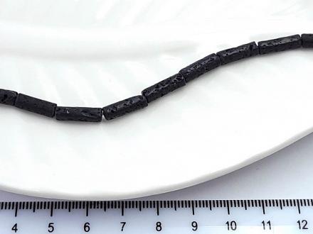 Лава черная, цилиндр,13*4мм 20см/нить - Рукоделкино Товары для творчества Фурнитура для украшений