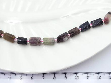 Турмалин цветной цилиндр граненый 10*7мм 16шт/нить - Рукоделкино Товары для творчества Фурнитура для украшений