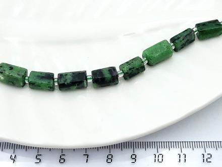 Цоизит цилиндр гран. 12*7мм, 14шт/нить - Рукоделкино Товары для творчества Фурнитура для украшений