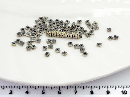 Гематит золото, рондель квадрат грань 3*1мм, 10см/уп - Рукоделкино Товары для творчества Фурнитура для украшений