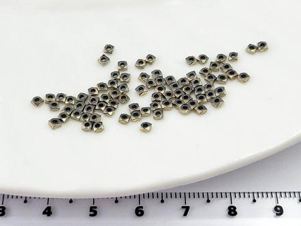 Гематит золото, рондель квадрат грань 2*1мм, 10см/уп - Рукоделкино Товары для творчества Фурнитура для украшений