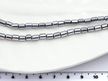 Гематит серебро, цилиндр вып, 6*4мм, 40см/нить - Рукоделкино Товары для творчества Фурнитура для украшений