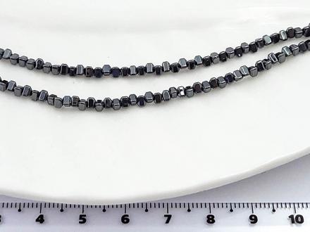 Гематит никель, треугольник гран, 2*2мм, ~40см/нить - Рукоделкино Товары для творчества Фурнитура для украшений