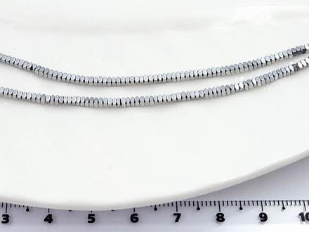 Гематит серебро, рондель квадрат с гр 2*1мм, 40см/нить - Рукоделкино Товары для творчества Фурнитура для украшений
