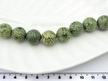 Змеевик, круглый 14мм, 14шт/нить - Рукоделкино Товары для творчества Фурнитура для украшений