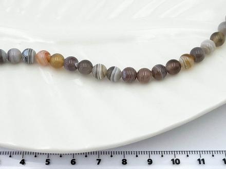 Агат Ботсвана, круглый 6мм, 19см/нить - Рукоделкино Товары для творчества Фурнитура для украшений