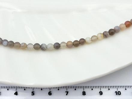 Агат Ботсвана, круглый 4мм, 20 см/нить - Рукоделкино Товары для творчества Фурнитура для украшений