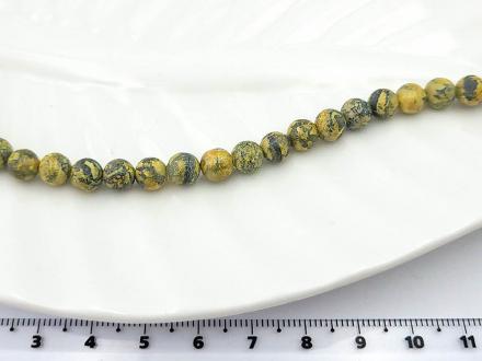 Яшма пчелиная круглая 6мм 32шт/нить - Рукоделкино Товары для творчества Фурнитура для украшений