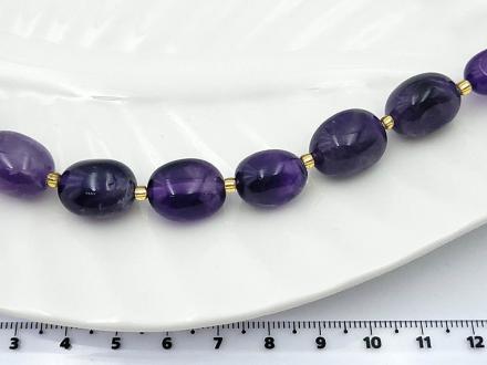 Аметист овал ~16*11мм 12шт/нить - Рукоделкино Товары для творчества Фурнитура для украшений