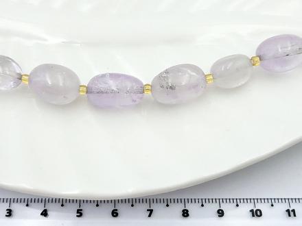 Аметист светлый овал ~16*11мм 11шт/нить - Рукоделкино Товары для творчества Фурнитура для украшений
