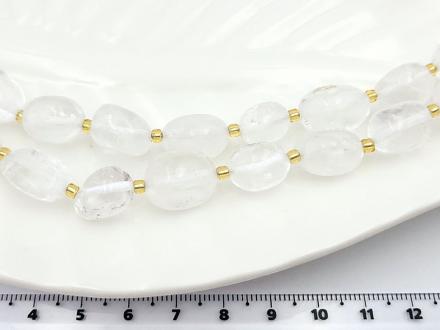 Горный хрусталь овал ~16*11мм 40см/нить - Рукоделкино Товары для творчества Фурнитура для украшений