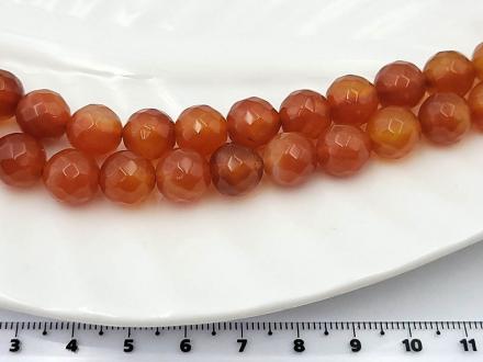 Сердолик круглый граненый 10мм 36см/нить - Рукоделкино Товары для творчества Фурнитура для украшений