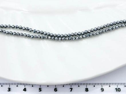 Терагерц круглый гранен. 2мм 38см/нить - Рукоделкино Товары для творчества Фурнитура для украшений