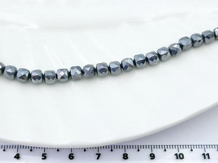 Терагерц круглый гранен. 5мм 19см/нить - Рукоделкино Товары для творчества Фурнитура для украшений