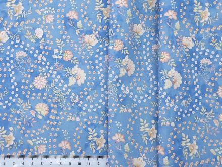 JulidoQuilt 4105-1 Эхо леса (синий, гирлянды, роз. цветы) - Рукоделкино Товары для творчества Фурнитура для украшений