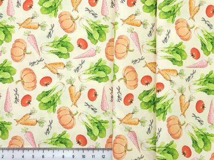 JulidoQuilt HLQ 250508-6 Теплая провинция (беж, тыквы, помидоры, морковь) - Рукоделкино Товары для творчества Фурнитура для украшений