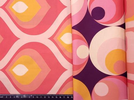 JulidoQuilt 3800 КУПОН Золотое диско (розовый с фигурным принтом) 110*56см - Рукоделкино Товары для творчества Фурнитура для украшений