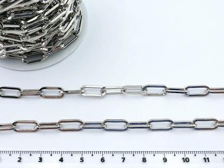 Цепь Корея серебро №819, овал 14*6*1,4. 1м. - Рукоделкино Товары для творчества Фурнитура для украшений